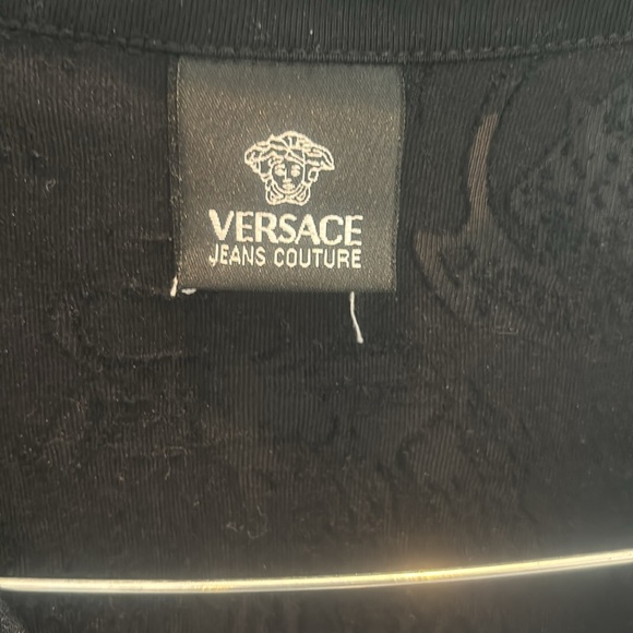 Men’s Versace jeans, couture, short sleeve black pattern shirt - Picture 3 of 6
